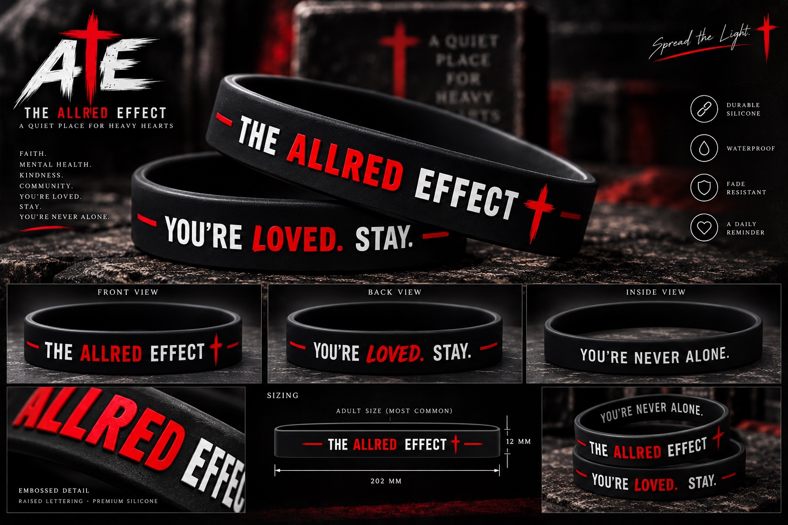 You're Loved. Stay. Wristband